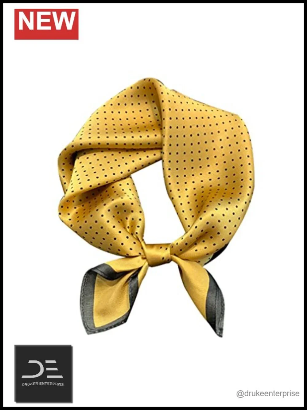100% Mulberry Silk Small Square Scarf - Neckerchief Headscarf - 21x21